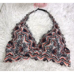 Victoria’s Secret Pink Lightly Lined Bralette Size Lg Aztec Geometric Print